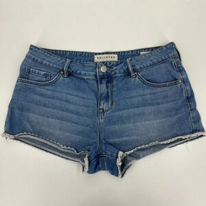 Bullhead Denim Shorts Women's Size 29 Blue Low Rise 2" Inseam Medium Wash Cotton